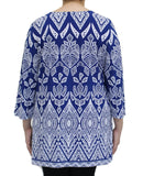 Mari Print Top, Blue