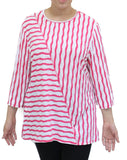 Wavy Stripe Top, Pink