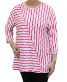 Wavy Stripe Top, Pink