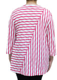 Wavy Stripe Top, Pink