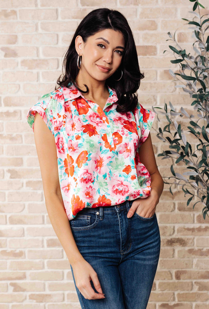 Floral Collared Blouse