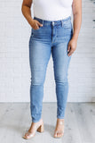 Justine High Rise Control Top Contrast Wash Skinny Jeans