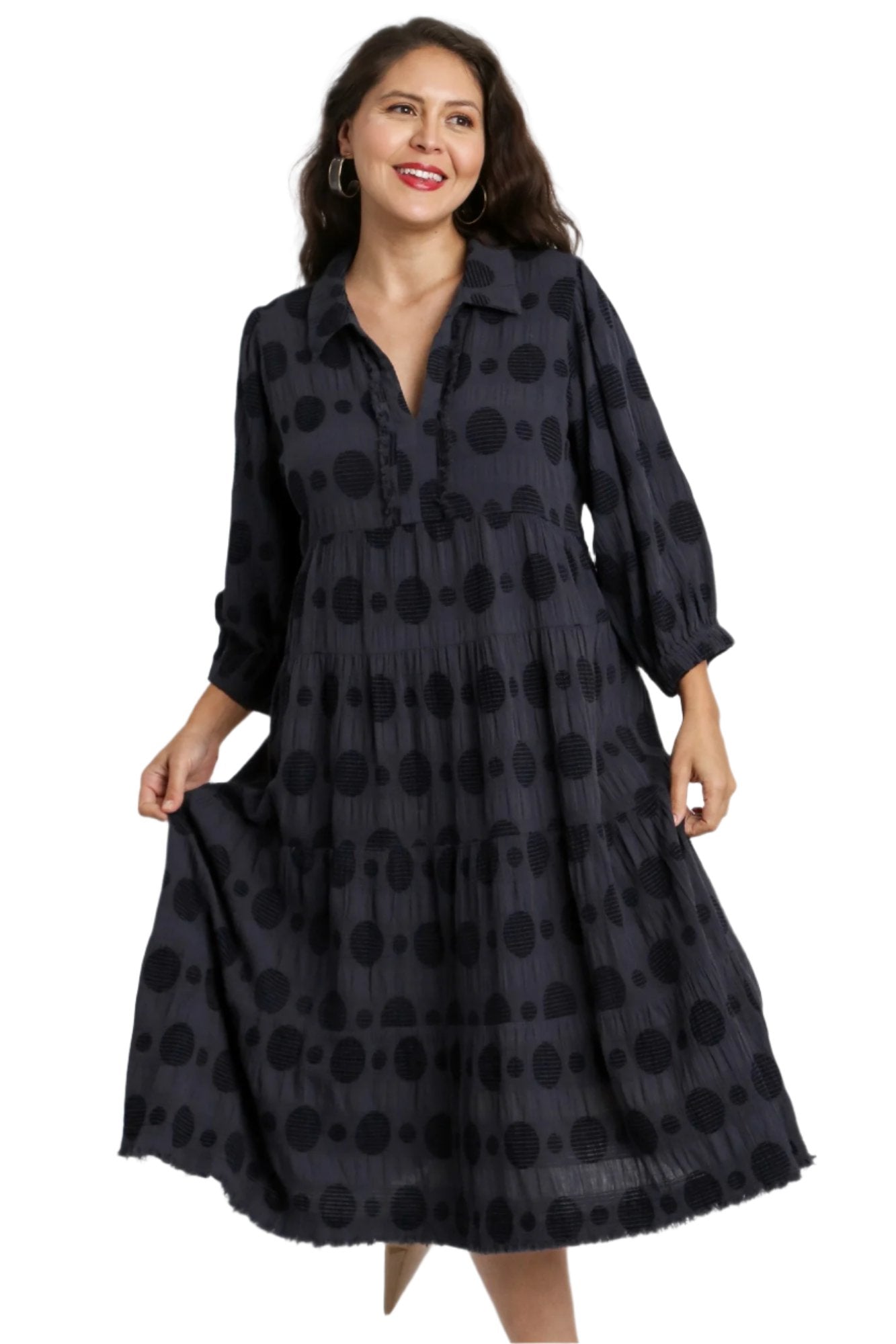 swiss dot dress midi Sandee Rain Boutique