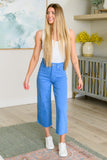 Lisa High Rise Control Top Wide Leg Crop Jeans, Sky Blue