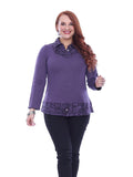 Lucy Reversible Layered Top, Purple
