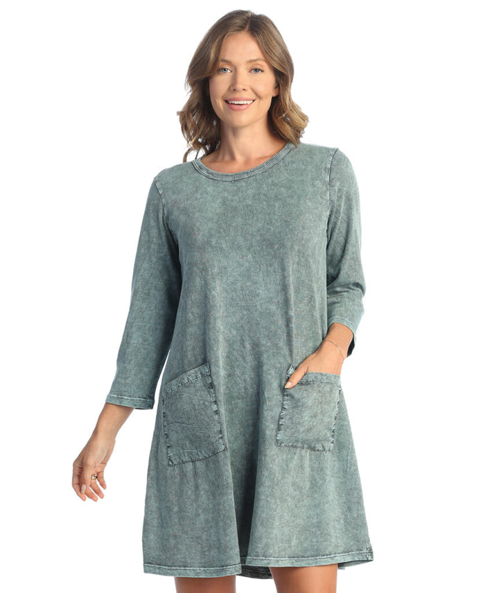 Jess & Jane mineral washed cotton dress holland Plus size 1x or 3x