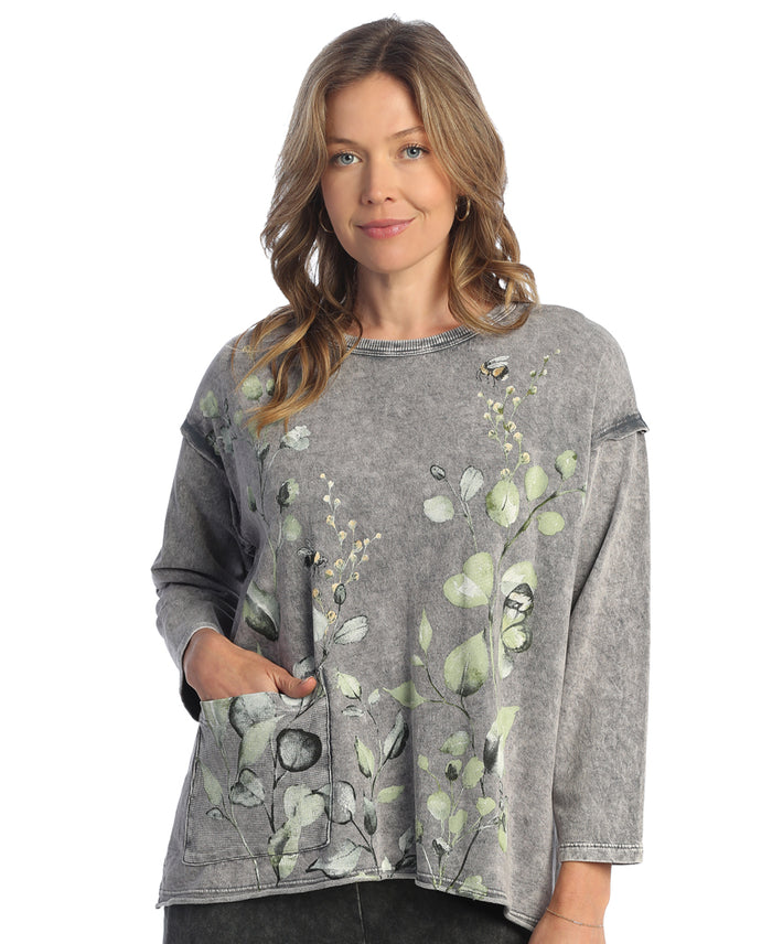 Kelly Mineral Washed Drop Shoulder Top