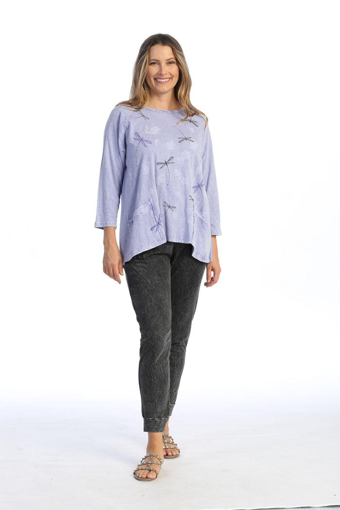 Jess & Jane Mineral Washed Patch Pocket Cotton Top