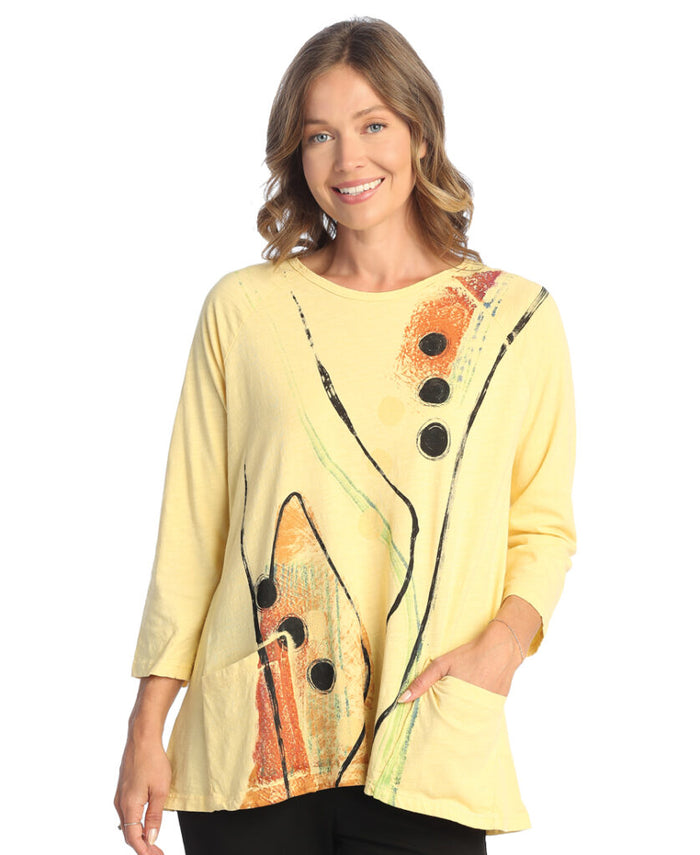 Tik Tak Mineral Washed Patch Pocket Cotton Top