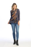 Opera Mineral Washed Split V-Neck Top