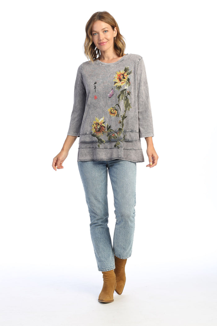 Jess & Jane Mineral Washed Cotton Layered Top