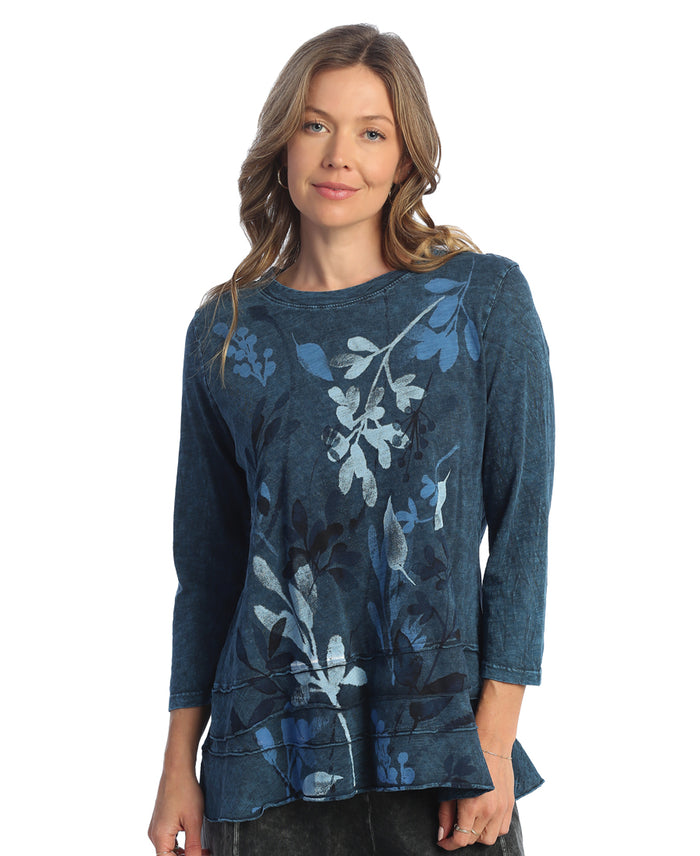 Verde Mineral Washed Cotton Layered Top