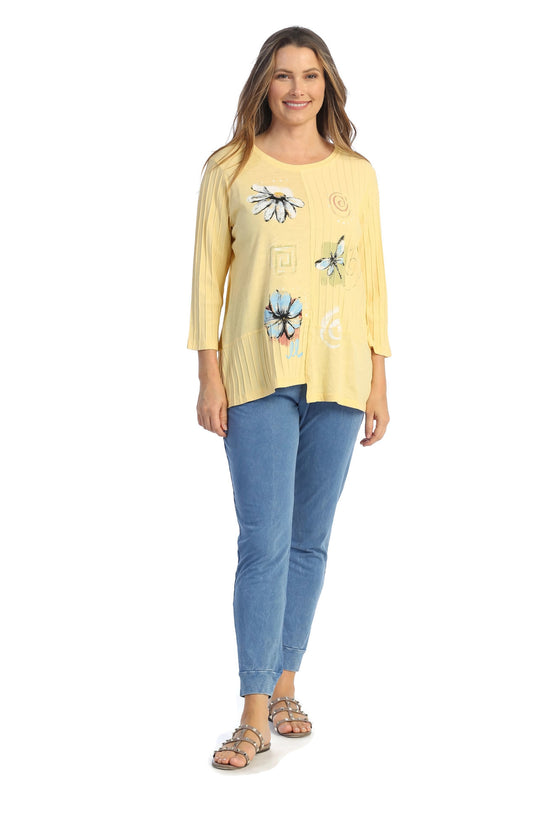 Spirals Mineral Washed Ribbed Cotton Top