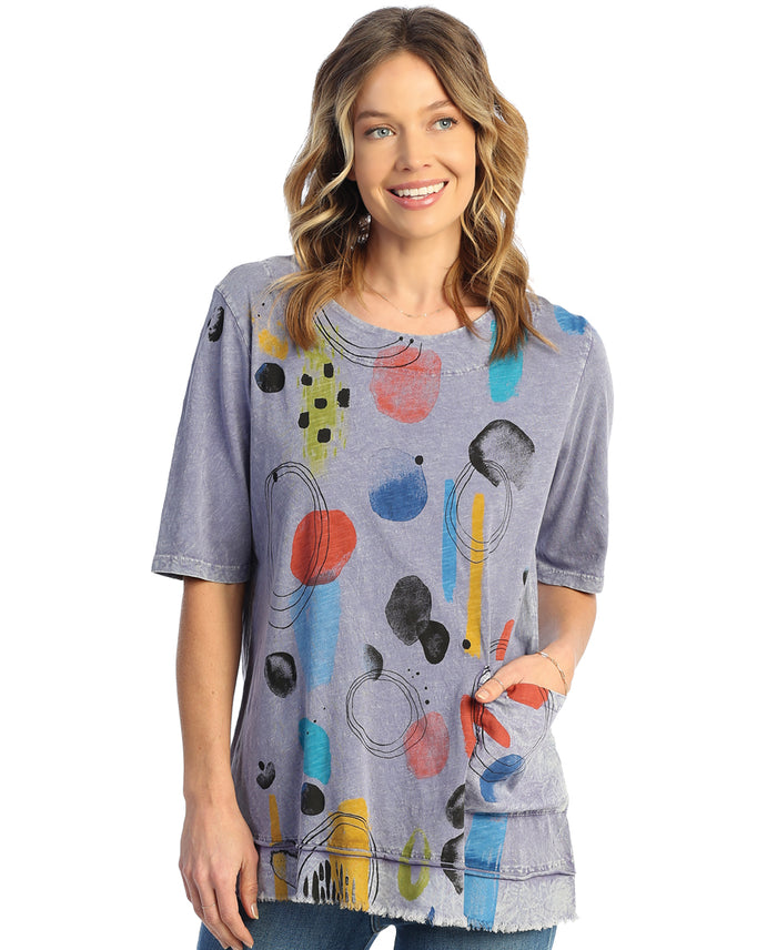 Bubbly Mineral Washed Cotton Pocket Tunic