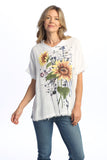 Cameo Mineral Washed Cotton Gauze Short Sleeve Top