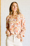 V-Neck Floral Blouse