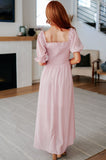 Smocked Bodice Maxi Dress, Blush
