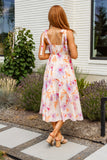 Watercolor Floral Midi Dress