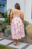 Watercolor Floral Midi Dress