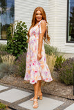 Watercolor Floral Midi Dress