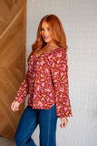 Rust Floral Blouse