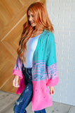 Ombre Open Front Cardigan