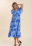 umgee usa Floral Tiered Midi Dress