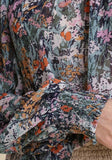 Floral Off The Shoulder Smocked Top, Blue