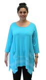 Amy Bamboo Pocket Top, Ocean Blue