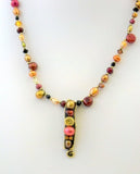 Michal Golan Bronze Multi Pearl Rectangle Pendant