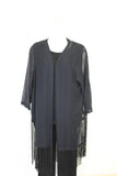 Black Duster with Fringe