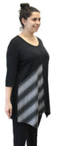 Brea Bamboo V-Neck Top, Black