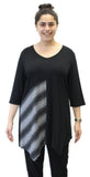 Brea Bamboo V-Neck Top, Black