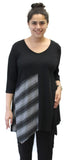 Brea Bamboo V-Neck Top, Black
