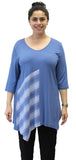 Brea Bamboo V-Neck Top, Blue