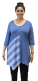 Brea Bamboo V-Neck Top, Blue