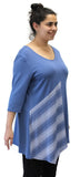 Brea Bamboo V-Neck Top, Blue