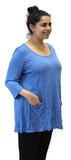 Charlize Crinkle Top, Blue