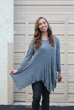 Dee Crinkle Top, Slate