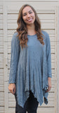Dee Crinkle Top, Slate