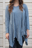 Dee Crinkle Top, Slate