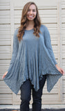 Dee Crinkle Top, Slate