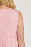 Ruffle Tiered Short Dress, Rose