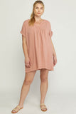 Frayed Cotton Gauze Pocket Dress