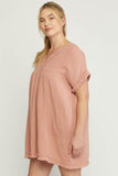 Frayed Cotton Gauze Pocket Dress