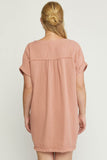 Frayed Cotton Gauze Pocket Dress