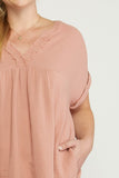 Frayed Cotton Gauze Pocket Dress