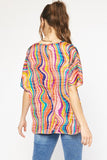 Kaleidoscope V-Neck Top
