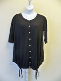 Eve Crinkle Top / Jacket, Black