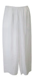 Flax Linen Wide Leg Floods Pant, White
